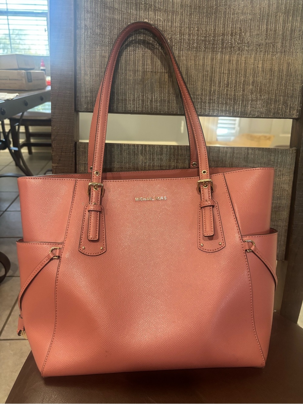 Michael Kohrs Pink Leather Tote
